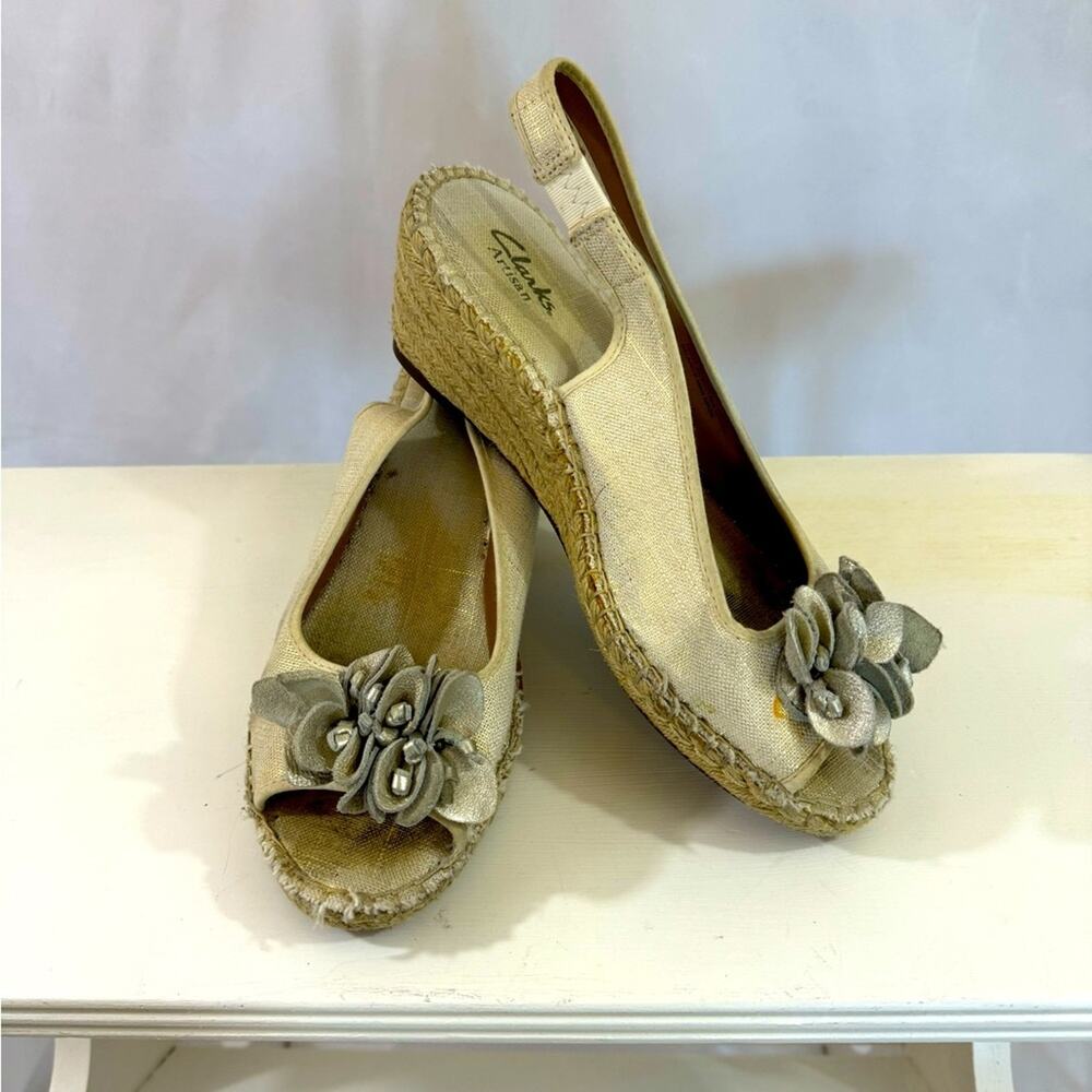 Clarks Cream Espadrilles